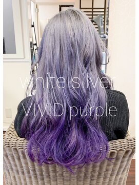 ヘアメイク マルナ 大通店(HAIR MAKE MALUNA) 【MALUNA 神】white silver × purple