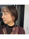 顔まわりハイライトボブ