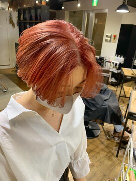 アルカナ 明治神宮前原宿(ARCANA) ウルフカット ボブ ピンクカラー ラベンダーピンク