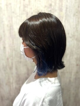 テトテ 門戸厄神店(tetote) 【tetote村山サロンスタイル】ブルーイヤリングカラー