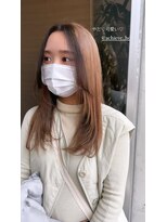 アチーブ ヘア デザイン(achieve hair design) 逆フェイスフレーミングピンクベージュロングレイヤー