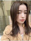 似合わせ小顔カット×韓国ヘア　髪質改善　センターパート