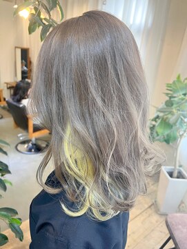 キング 梅田(K!ng) 【梅田】インナーカラーインナーイエローイエローカラー