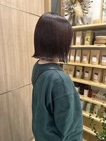 エム バイ ブローチェ(em by BROCHE)&nbsp;レッドブラウン×ぷつっとボブ【暖色系カラー/ブリーチなし】