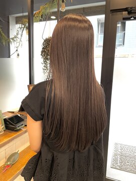 リュンヌ 門前仲町(lune) ☆小顔効果カット インナーカラー グレーベージュ 髪質改善 韓国