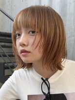 ノイ(noi) 顔周りレイヤーカットグレージュカラーくびれボブベージュカラー