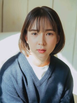 ブール 千歳烏山(bool) シースルーバング×前上がりの丸みボブスタイル