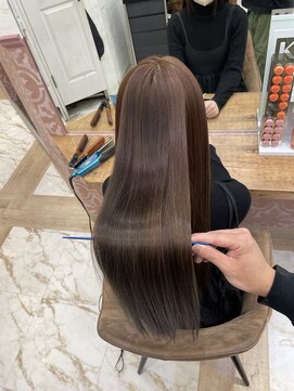 ロンドローズ 名古屋(Lond damaskRose) 顔周り ダブルカラー 名駅 ブリーチ 髪質改善 ボブ 韓国　752