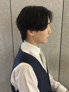 ニアウ 太田店(Niau) メンズナチュラルセンターパート質感重視ニュアンスパーマ