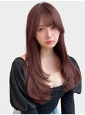 シースルーバング美髪大人可愛いナチュラルカール