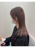 艶感ピンクベージュ 顔周りレイヤー