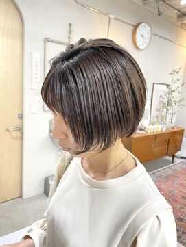 ヘアー アイス カンナ(HAIR ICI Canna) 前下がりボブ/大人女子におすすめ/ミニボブ/束感カット