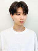 好印象◎センターパート×刈り上げマッシュ