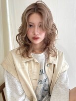 アモレット 天文館店(amoretto)&nbsp;ハイトーン ニュアンスパーマ 顔周りカット レイヤーカット