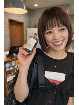 ヘアアンドビューティー クローバー(Hair&Beauty Clover)&nbsp;ダークグレージュ/ダークアッシュ/切りっぱなしボブ
