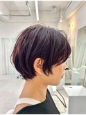別府ショートボブ顔周りレイヤーカット髪質改善