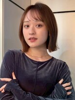 ロンド 銀座(Lond)&nbsp;☆春日☆縮毛矯正ミルクブラウンダウンバングダークパープル12