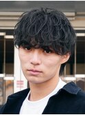 原宿メンズパーマルーズパーマシャドウパーマッシュウルフゆるめ