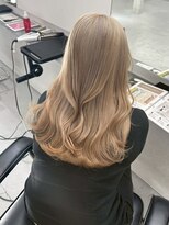 リムレスバイサンク 万代 新潟駅(LIMLESS by cinq)&nbsp;万代ケアブリーチカラーダブルカラー顔まわりレイヤーカット韓国