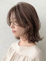ヌードルバイコア(noodle by CoRe.gn)&nbsp;秋カラー◎白髪ぼかしハイライト×こなれ大人ボブ小顔透明感