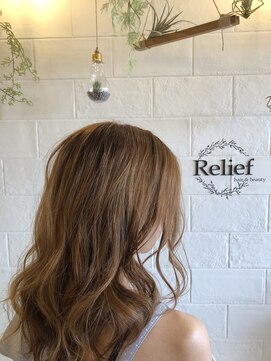 リリーフ(hair&beauty Relief) 【Relief】ミックス巻きロングスタイル2