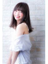 ヘアーアートシフォン 川口東口店(hair art chiffon)&nbsp;ウォーターフォールのことりベージュor黒髪毛先パーマセミディ