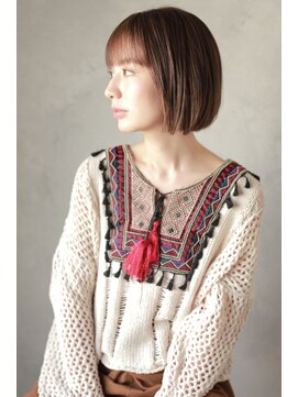 ソイ コンク 下北沢(soi conc) シースルーバング×タイトなミニボブ《ELICA下北沢》