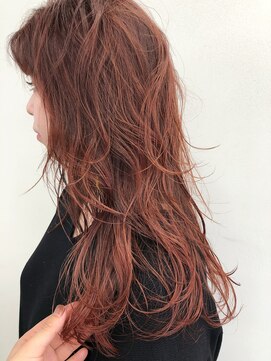 カフネ ジュントス ヨロ(Cafune' juntos YOLO) レイヤーロング アプリコットオレンジ