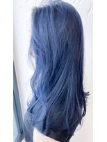 ボックスミコ(Box mico.)&nbsp;ワンブリーチのブルーブラックでノンダメージミディアム