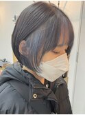【cuzKLUB】顔周りインナーカラーブルー×ショートボブ【池袋】