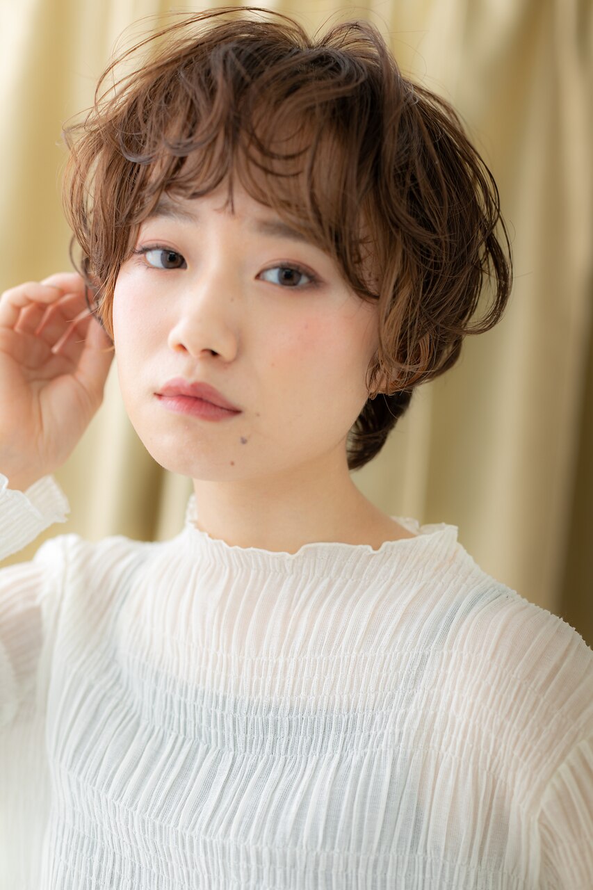 メンズライクゆるふわショートマッシュパーマY戸頭20代30代40代