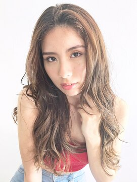 アルバム 新宿(ALBUM SHINJUKU) グラマラスウェーブ_斜めバンググレージュカラー_9233