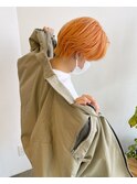 ・ハイトーンオレンジ×マッシュショート