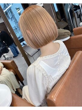 エヌプラス(N+) 切りっぱなしボブ/エアリーロング/美髪/ピンクブラウン