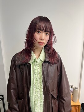 ディッシィ 立川(D'ICI) fumi~暖色ピンクとレイヤーカット