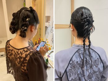 オハ(Oha)の写真/結婚式やイベントに♪女性専用サロンならではの華やかなヘアセットで特別な一日を華やかに