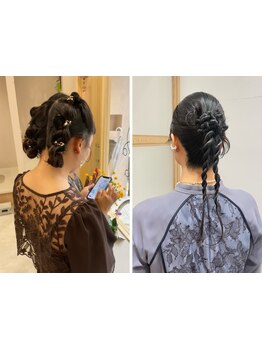 結婚式やイベントに♪女性専用サロンならではの華やかなヘアセットで特別な一日を華やかに