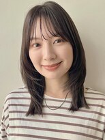 レイヤーカット/顔まわり/こなれミディ/