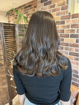 アロマ 仙台店(AROMA) オリーブベージュ/ブリーチなし/髪質改善/艶髪ウェーブ/仙台