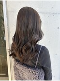 秋こっくりブラウンカラー#透明感カラー×艶ロング20代30代