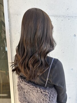 アチーブ ヘア デザイン(achieve hair design) 秋こっくりブラウンカラー#透明感カラー×艶ロング20代30代