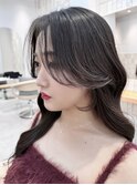 レイヤーカット顔周り前髪カット小顔黒髪韓国くびれヘア仙台