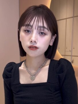 グロー 大宮(GLROW) 前髪顔まわりボブレイヤーボブ顔まわり縮毛矯正haruhi