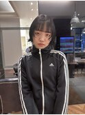 【竹内哉汰】20代30代 顔周りウルフカット×ブルーブラック