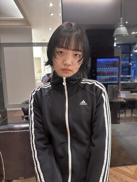 オン キャナルシティ博多前店(on) 【竹内哉汰】顔周りウルフカット×ブルーブラック/20代30代/博多