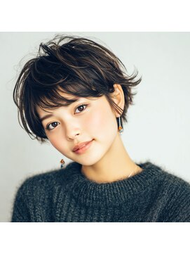 モンド ヘアクリエーション 和田店(monde hair creation) 【monde】マッシュショート×黒髪×シースルーバング