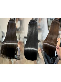 【髪質改善ストレートで潤い溢れる艶髪に☆】カラーも同時施術OK！枝毛やパサつきを抑えて輝く艶髪へ♪