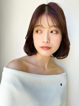 モッズヘア 越谷(mod's hair) 大人可愛い◎ふんわりボブ×ダークブラウン毛先ワンカールp越谷