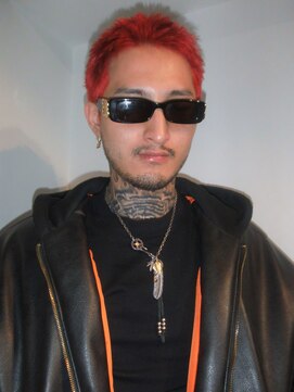 ヌウ(nuu) 〈生平〉暖色カラー/赤髪/ブリーチ/メンズ/短髪/ショート