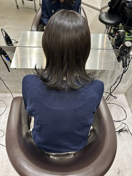 ベンジー 香椎店(benji) オリーブグレージュ＋レイヤーカット